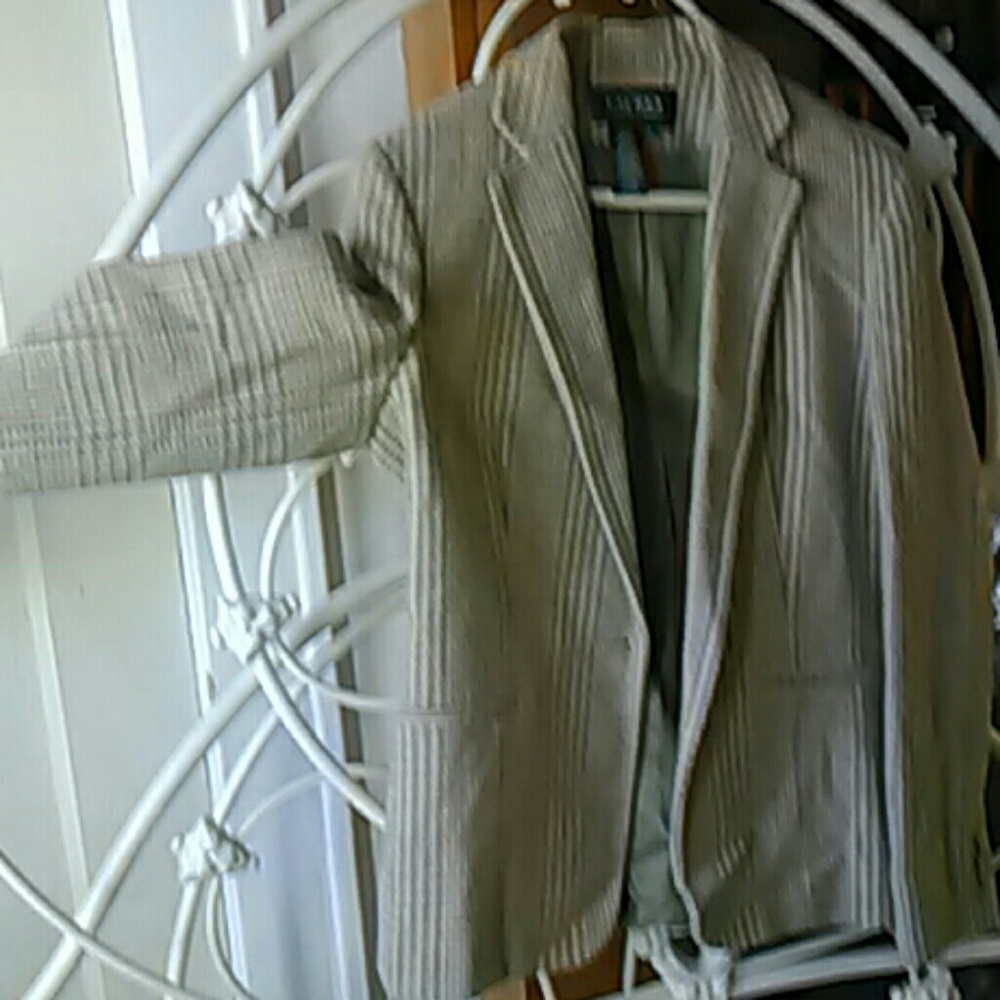 Ladies blazer in moss green/butter/cocoa/cream wea